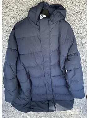Amazon Essentials Puffer Jacket 5XL Big Tall Navy Hooded Recycled